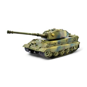 Vintage Metal King Tiger Tank Model: WWII Military Decor