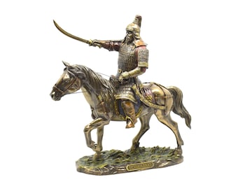 モンゴルの騎馬戦士の彫刻 - Etsy 日本