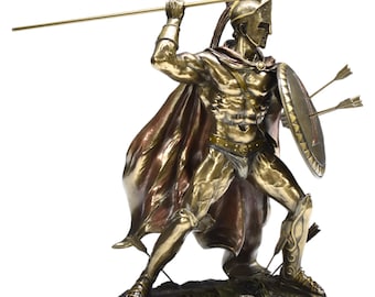 スパルタ王レオニダス像、映画『300』にインスパイアされた戦士、古代ギリシャの戦闘装飾