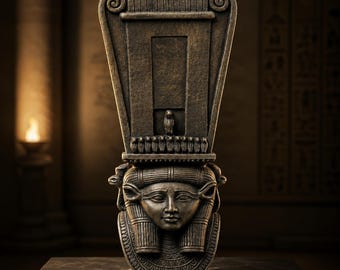 Ägyptische Göttin Hathor Kerzenhalter, göttlich weibliche Altar Dekoration, alte Mythologie Teelichthalter