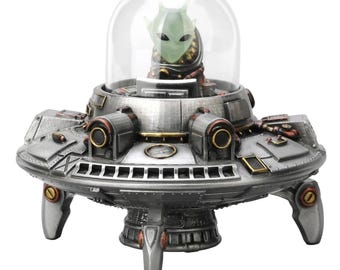 UFO Alien Figur – Sci-Fi Raumschiff Sammler Statue