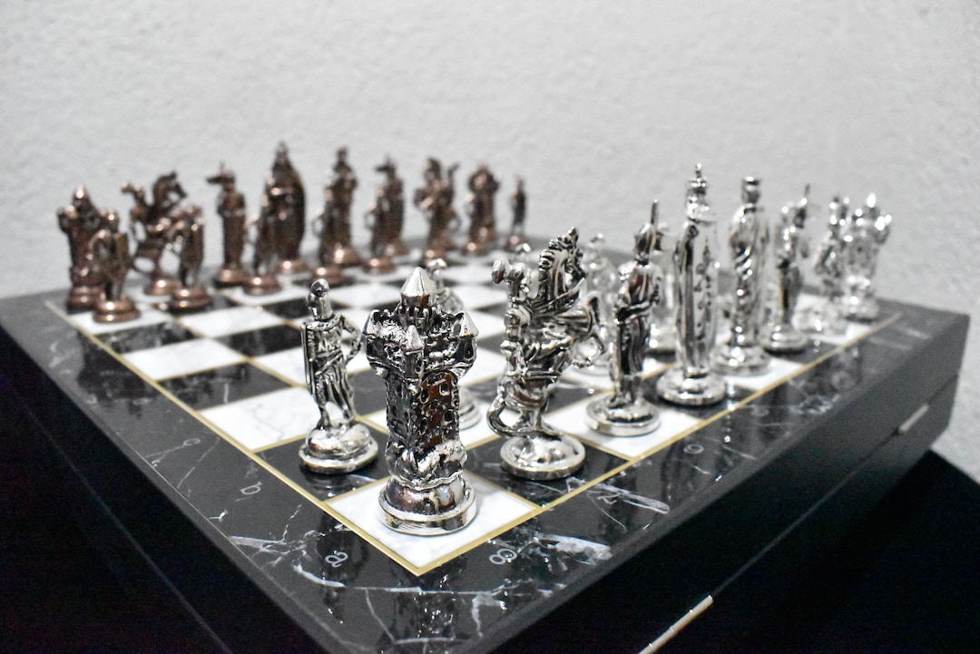 Custom Handmade Chess Set for Christmas Wooden Chess Board Etsy