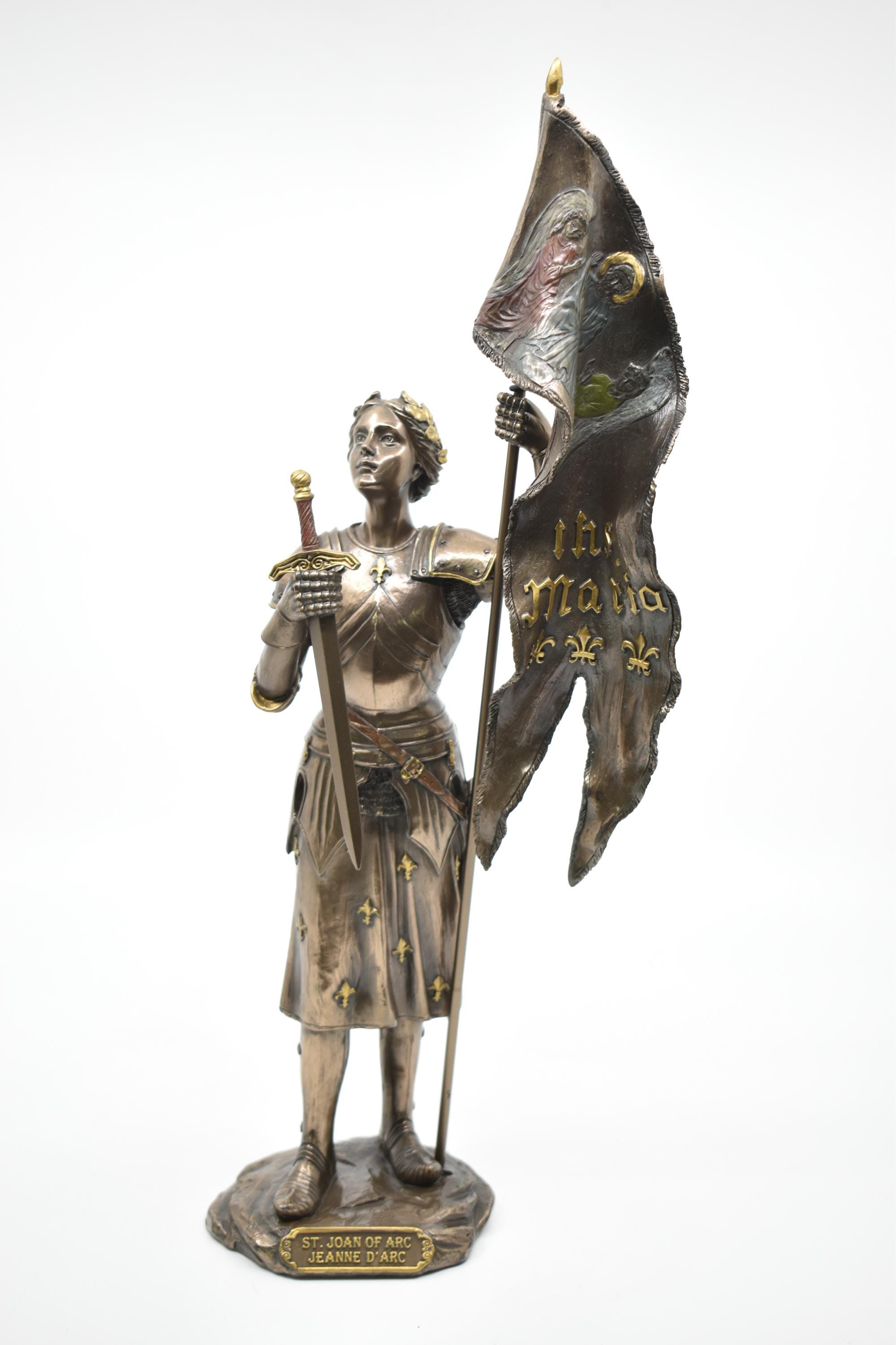 ジャンヌ・ダルク像 – ブロンズ仕上げのフランスのヒロイン彫刻 - Etsy