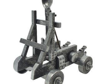 Miniature Medieval Catapult: 11th Century Replica Desk Decor