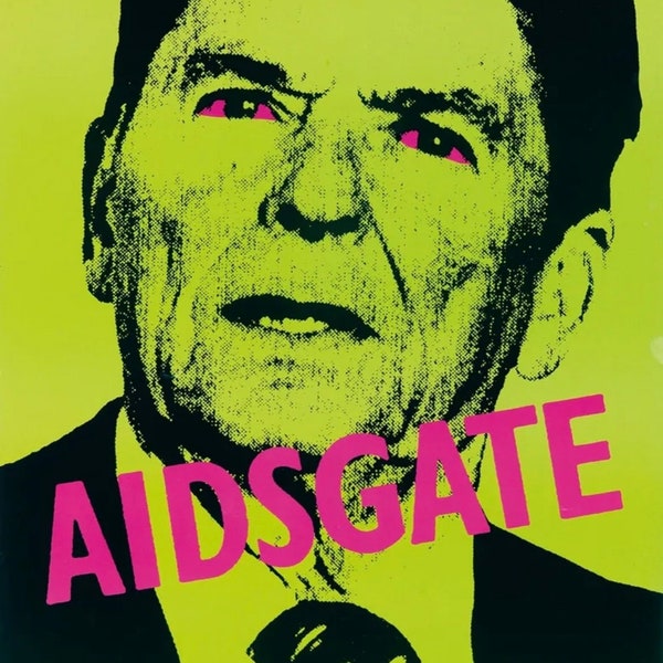 1987 Aidsgate Act Up Regan Poster - Digital Print Poster