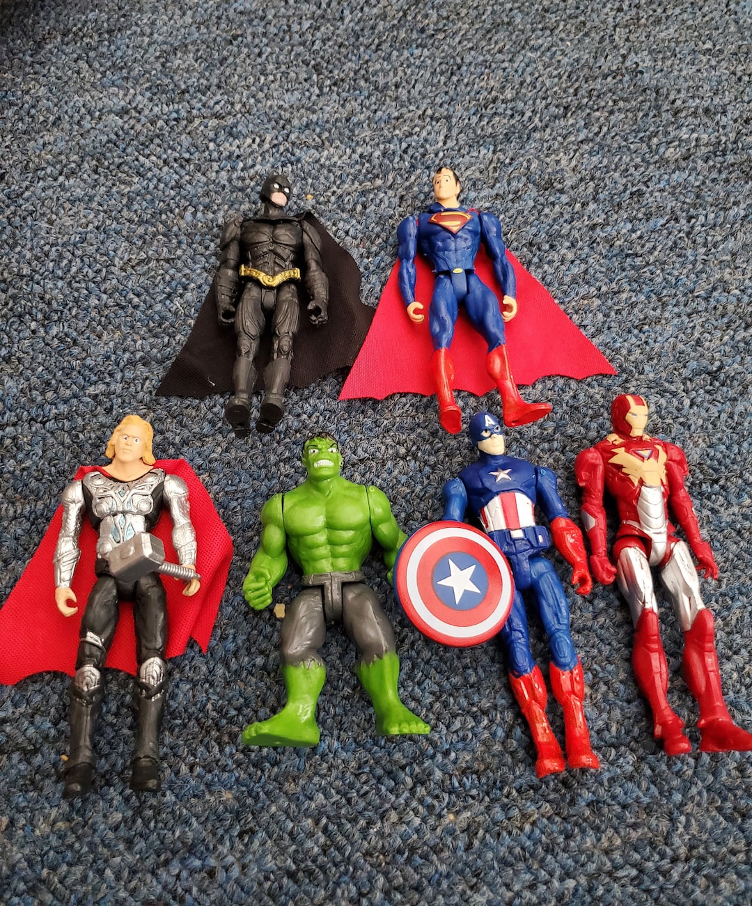 Avengers Superhero Action Figure Set 6pcs Ironman, Thor, Hulk, Captain