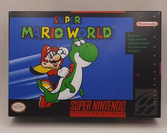 Snes Box Art Super Mario World SNES Super Mario World Box Cover Only