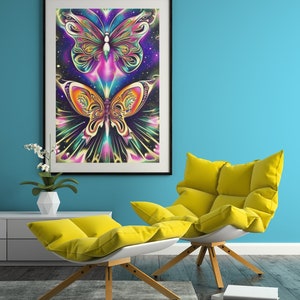 Butterfly AI generated art poster - Home Decor - Wall Art - Unframed