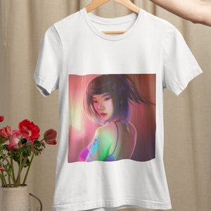 AI Art Unisex T-Shirt | AI generated shirt | Graphic shirt | art tee | digital shirt | Young Asian Idol | Anime Art