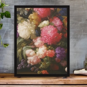 Flower AI generated art poster - Home Decor - Wall Art - Unframed