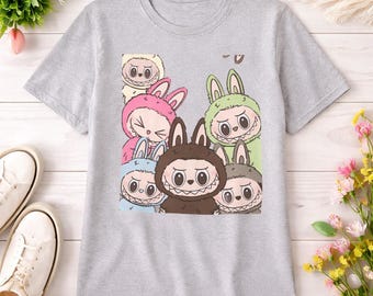 Cartoon Bunny T-Shirt, Kawaii Rabbit Graphic Tee, Animal Lover Apparel