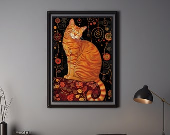 Digital File: Cat 12, Abstract Art, Wall Art, Bedroom Decor, Living Room Wall Art