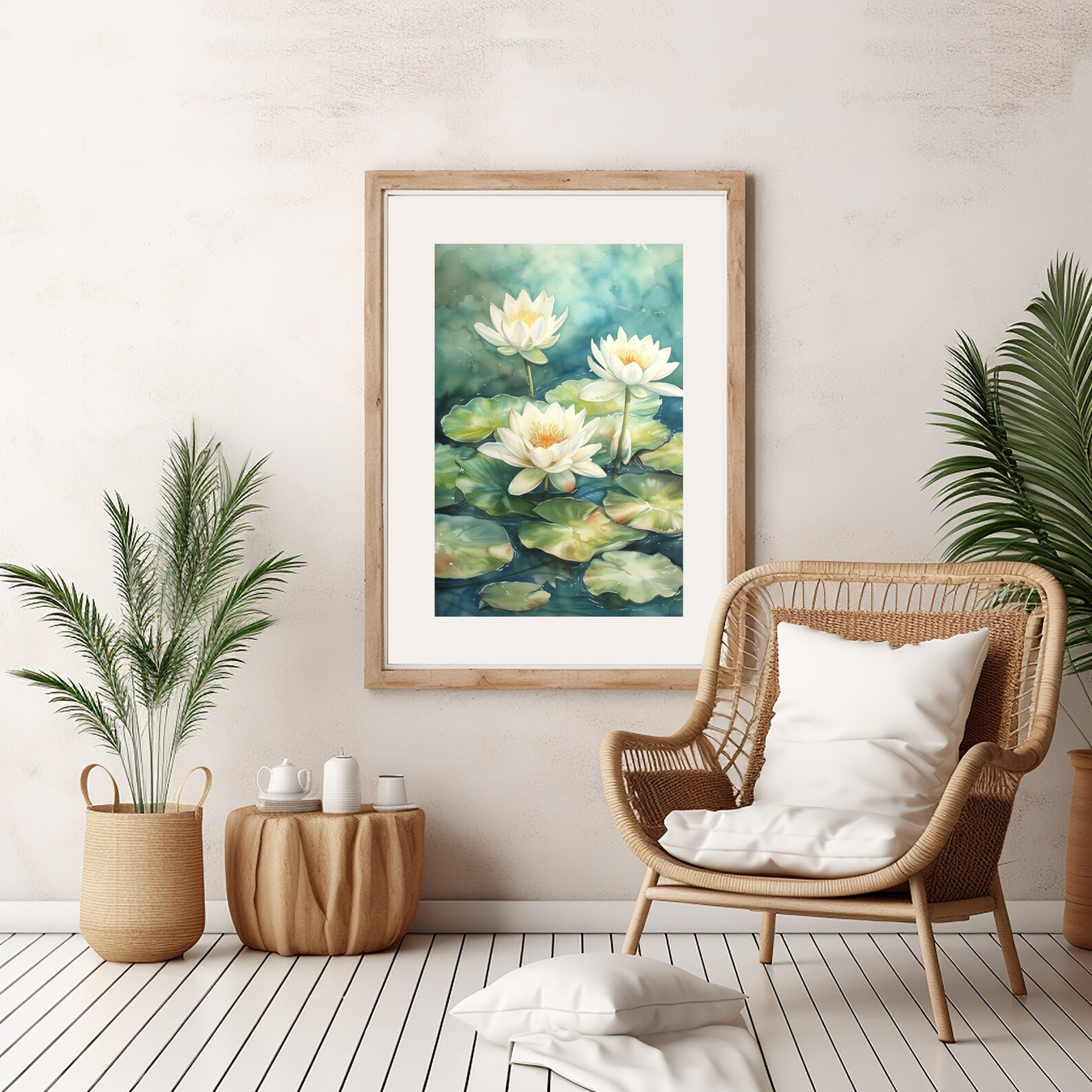 Digital File: Water Lilies 3, Wall Art, Bedroom Decor, Flower Decor ...