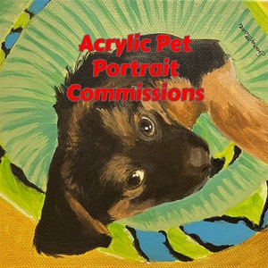Acrylic Pet Portrait By Commission, Original and Customizable, Ideal as a Gift