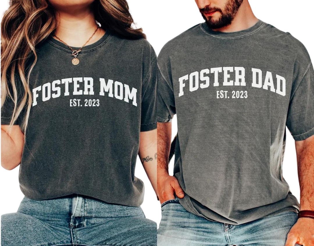 Foster Mom and Dad Custom Matching Shirts - Etsy