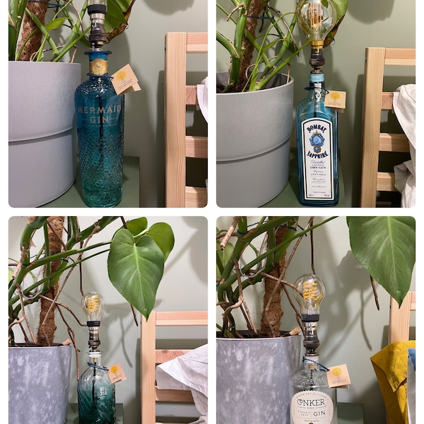 Upcycled Bottle Lamps