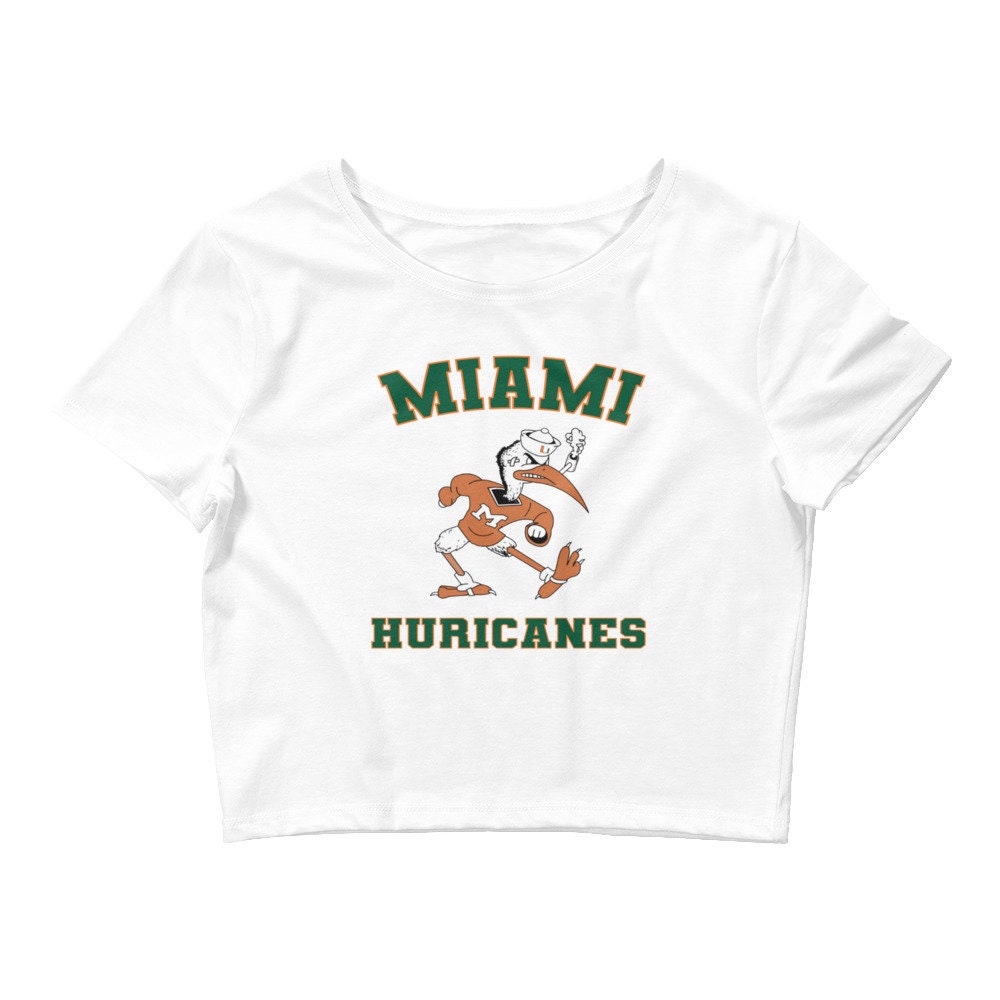 Lids Miami Hurricanes Colosseum Women's Frost Yourself Notch Neck T-Shirt -  White/Orange