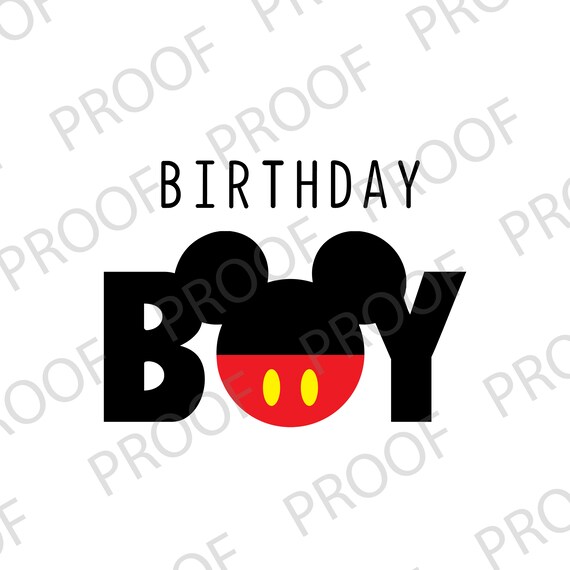 Disney Birthday Boy SVG • Digital SVG
