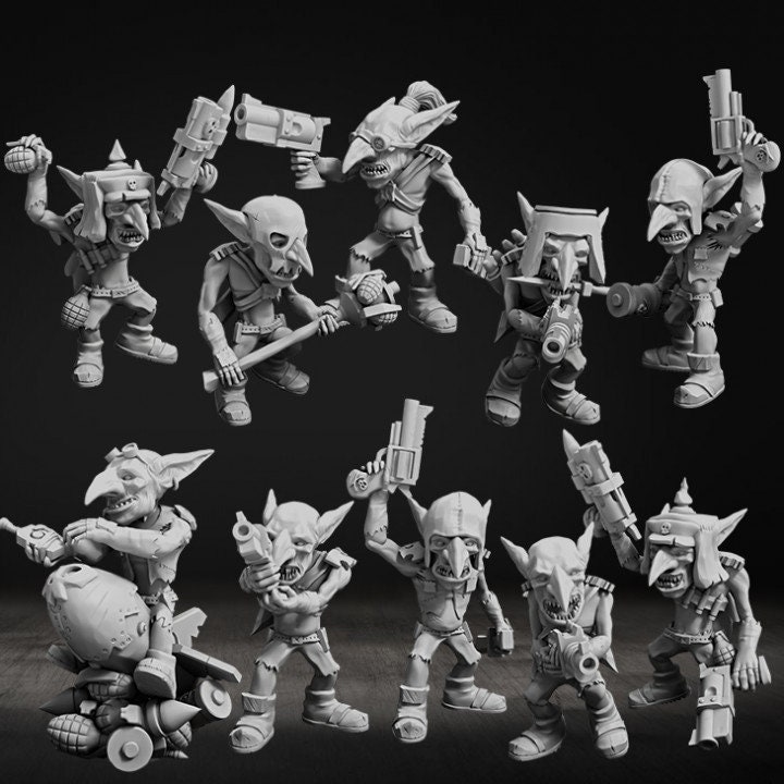 Gobs Pirate Bots - v04, DnD Miniatures, Tabletop Gaming, Wargame Proxy