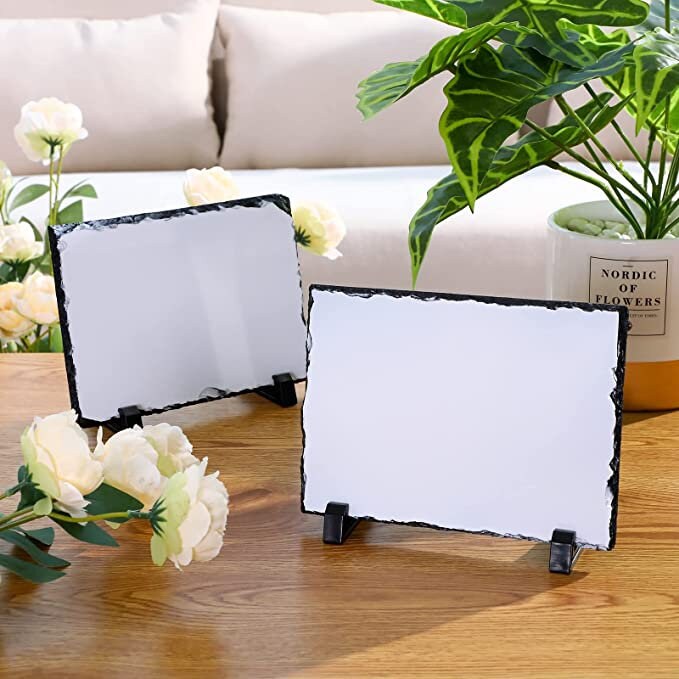 Sublimation Blank Photo Slate Rock Stone Appoximate 4x6 and 6x6 inch