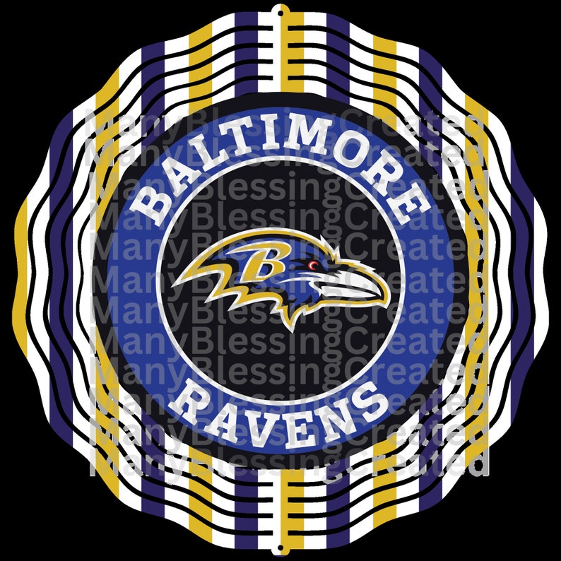 Baltimore Football Wind Spinner Stripe Insignia Circle - Etsy