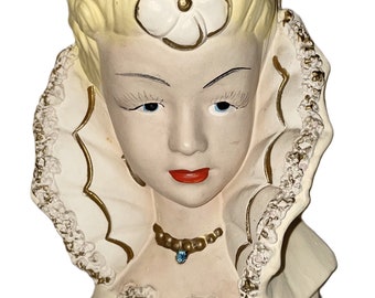 Vintage Lady Head Vase