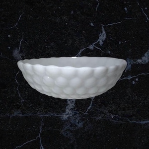Vintage Anchor Hocking Milk Glass Bubble Vegetable Serving Bowl