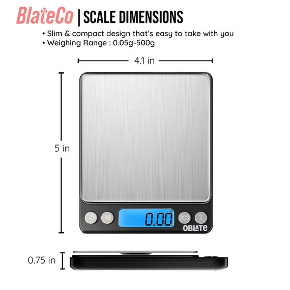 Precision Scale 0.01g, 500g/0.01g Kitchen Scale, Jewelry Scales With Tare  And Count Function, Pocket Scale With Backlit Lcd Display (stainless Steel 