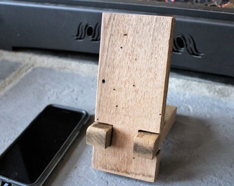 Barnwood Phone Stand / Compact Tablet iPad Stand.  Great  for zoom/ video calls!