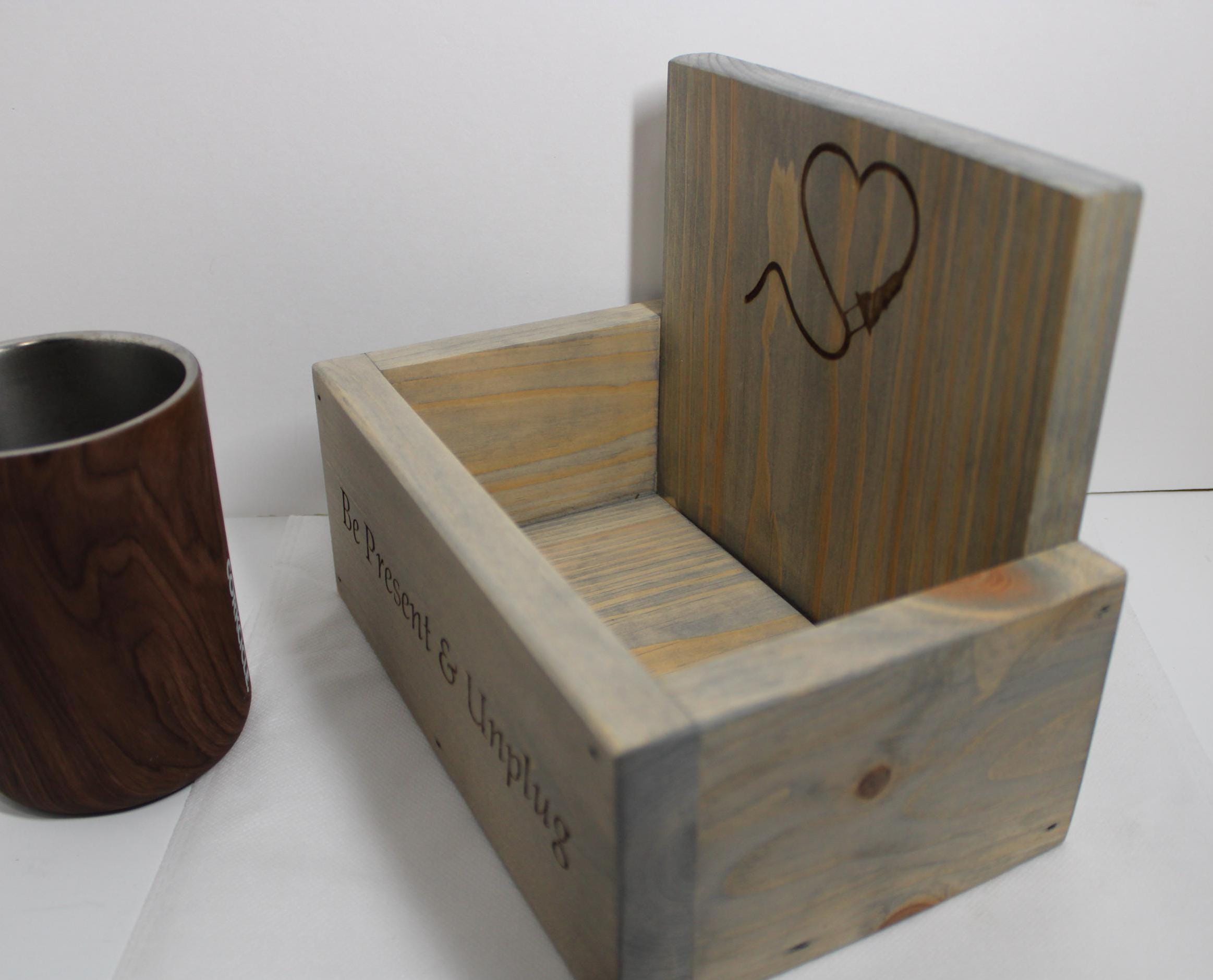 Unplug - Rustic Cell Phone Drop Box From Hidden Pond Gardens! Reclaimed ...