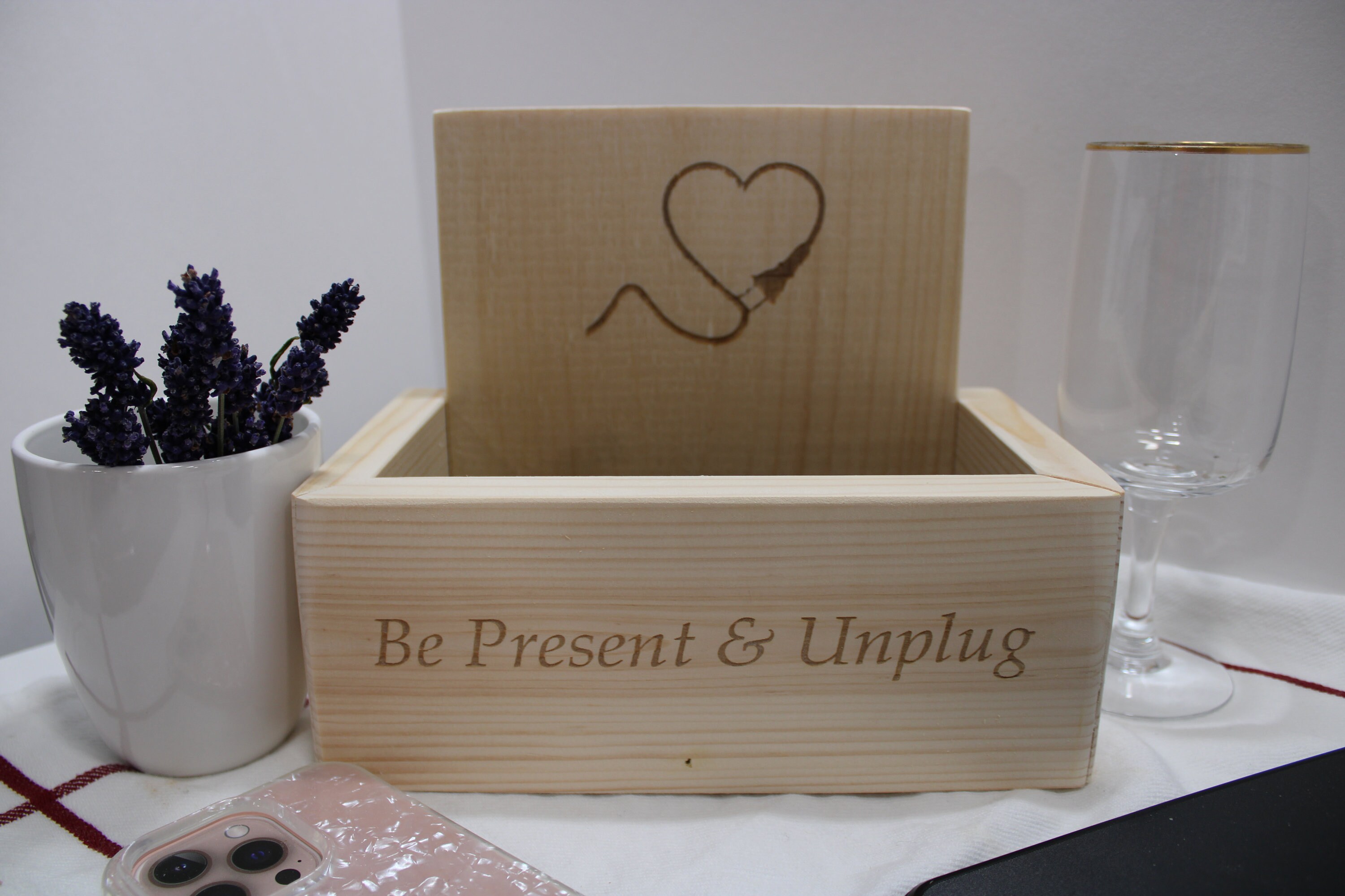 Unplug Cell Phone Drop Box Compact Addition From Hidden Pond Gardens