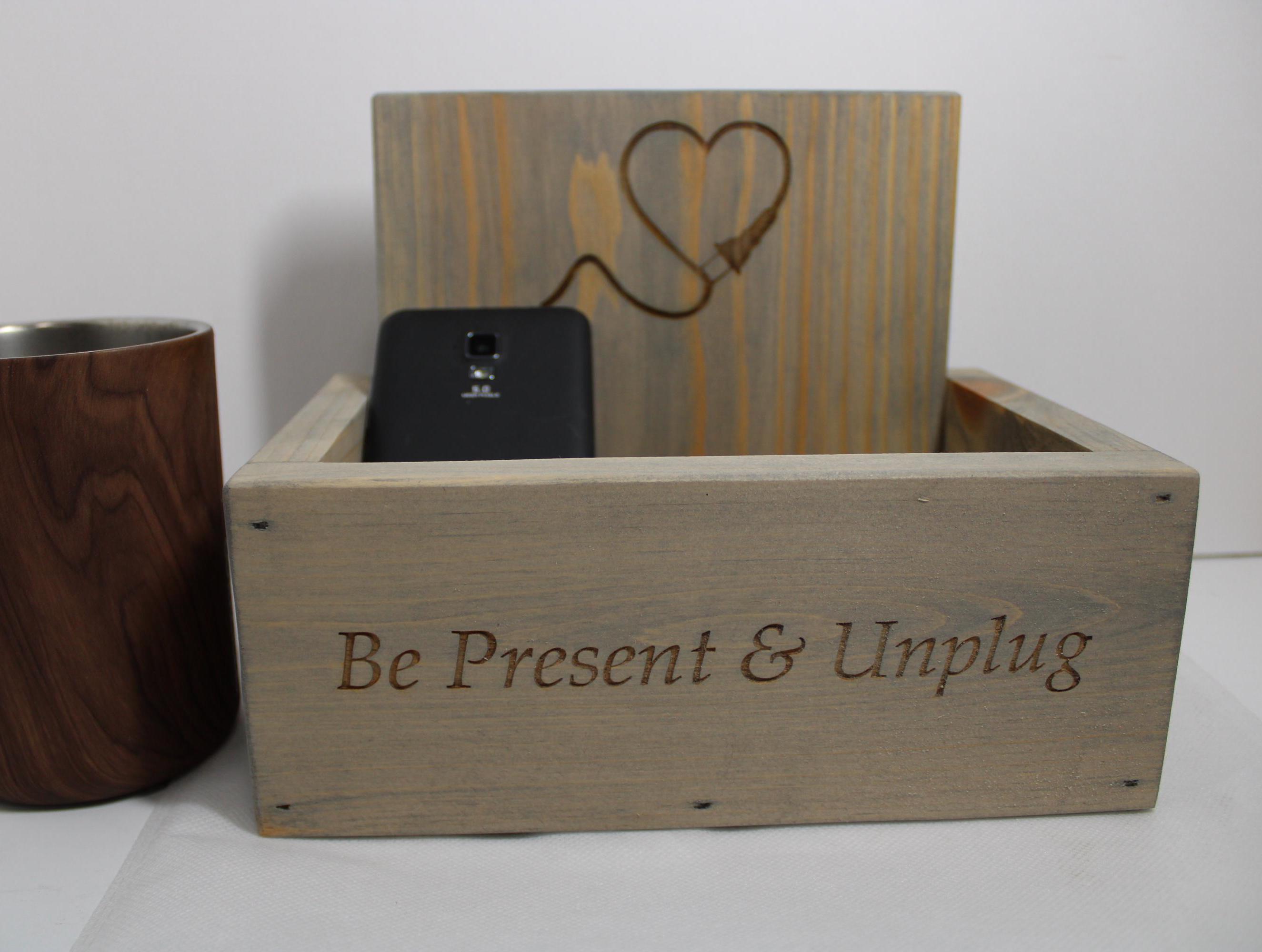 Unplug - Rustic Cell Phone Drop Box From Hidden Pond Gardens! Reclaimed ...