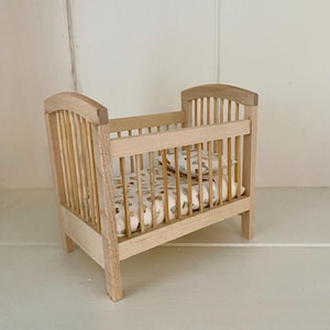 Dollhouse Miniature Maileg Nursery Cot and Bedding