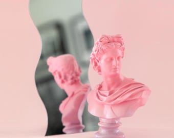 Busto de Apolo Rosa de Tokio: estatua de dios griego de yeso pintada a mano