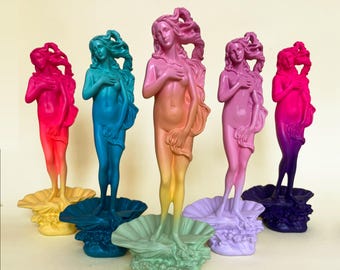 Estatuilla de resina del Nacimiento de Venus - Arte inspirado en Botticelli - 28 cm