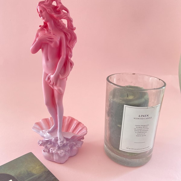 Resin Birth of Venus Statue: Tokyo Pink Botticelli Sculpture - 28cm