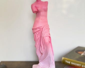 Estatua de resina de Venus de Milo: Afrodita rosa de Tokio - Decoración artística - 28 cm
