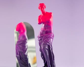 Estatua de resina de Venus de Milo: decoración artística de Venecia púrpura