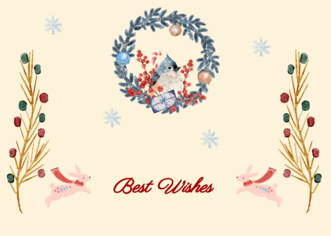 Best Wishes Card Template Edit With Templett Self-editing - Etsy