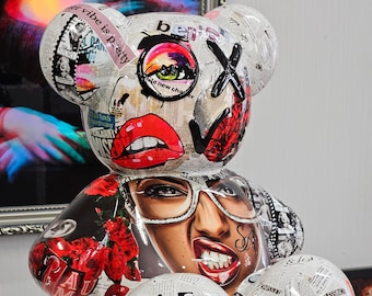 Vogue Marilyn Pop art bear sculpture - limited edition