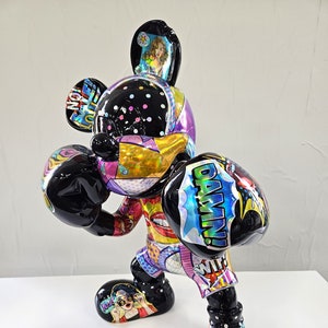 Patryk Konrad - Boxer mickey resin sculpture - holographic pop art edition - Limited edition