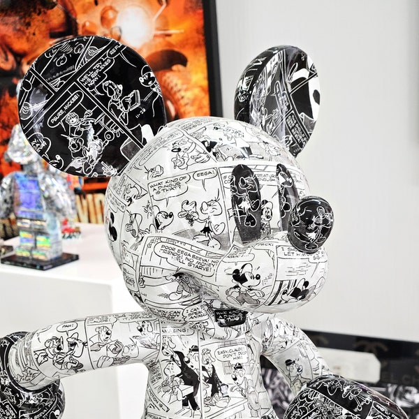 Patryk Konrad - Sculpture en résine bande dessinée Mickey - édition limitée