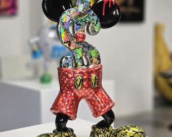 Mickey Dollar Pop Art Sculpture, Hand-Finished Collectible