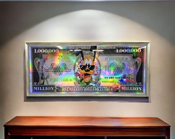 Colaboración de Patryk Konrad & Schevsky - Patryk Konrad - Pintura holográfica del perro Plutón de un millón de dólares - edición limitada