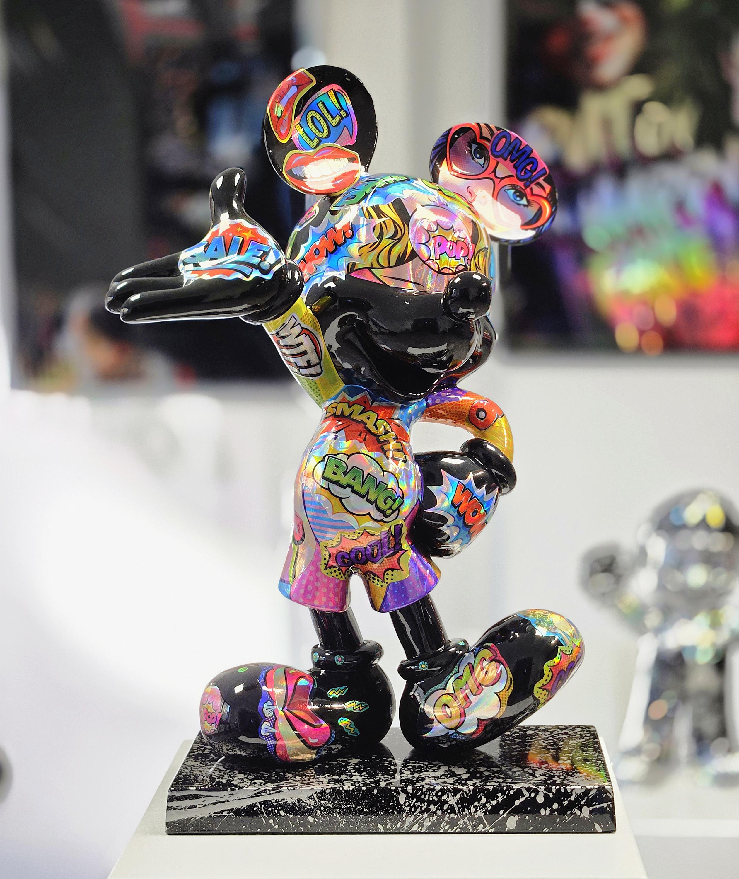 Holographic Mickey Pop Art Sculpture: Limited Edition, Signed