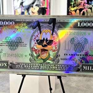 Million dollar Pluto dog holographic painting - holographic edition
