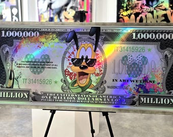 Million dollar Pluto dog holographic painting - holographic edition
