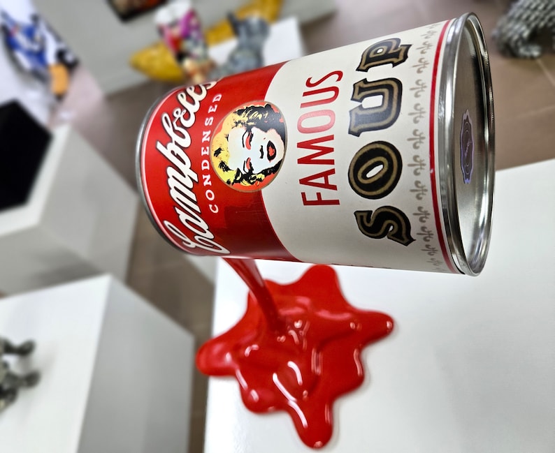 Patryk Konrad Peinture pour sculpture en résine Splash Campbell's Can avec la célèbre Marilyn Monroe Édition limitée image 9