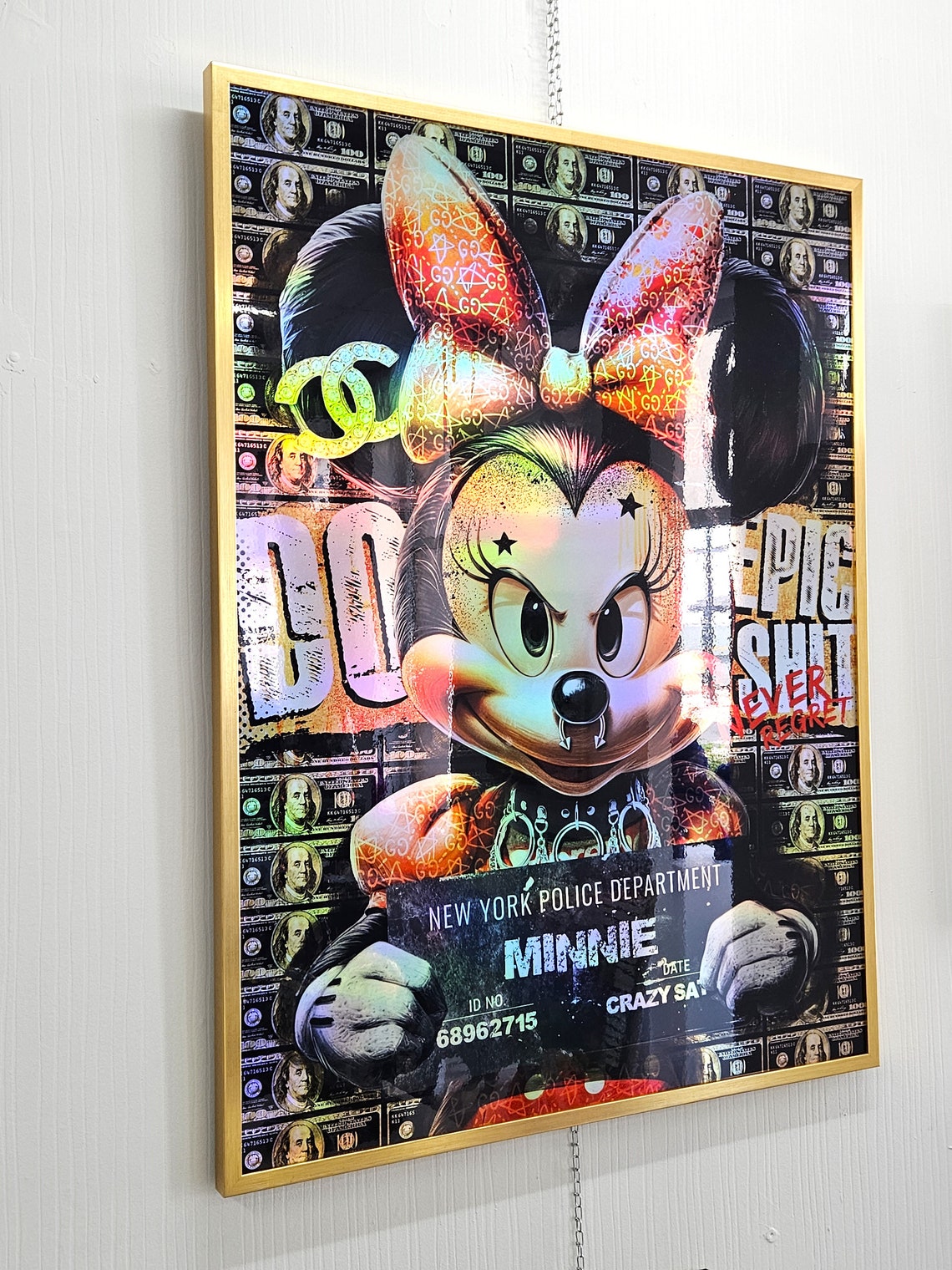 Patryk Konrad & Schevsky - Minnie mugshot holographic wall decoration