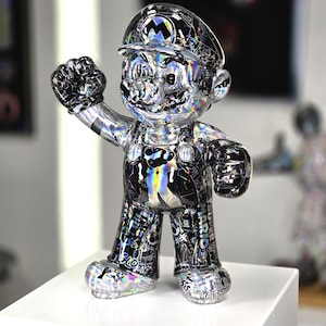 Escultura pop art de Super Mario, edición holográfica de cómic - edición limitada